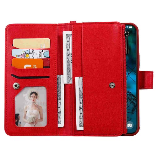 For iPhone 12 11 Pro Max SE 8 7 6s Magnetic Detachable Wallet Leather Case Cover - Picture 50 of 55