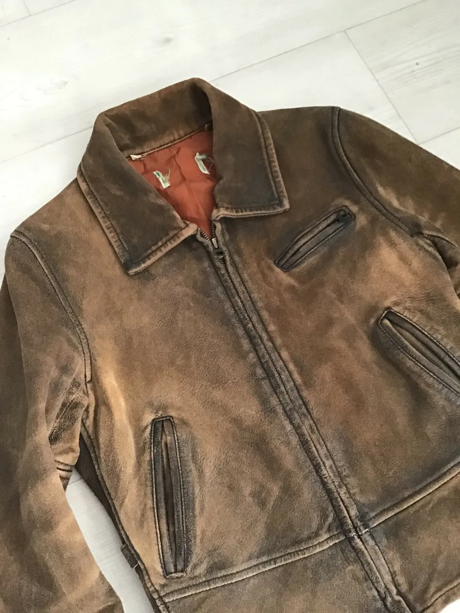 Levi's Vintage LVC Menlo Leather Jacket - Brown - Size XS - Made in Italy