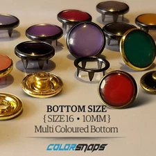 Size 16 • Size 18 • Pearl Snap Button • No Sew Buttons • Prong Popper Fastener