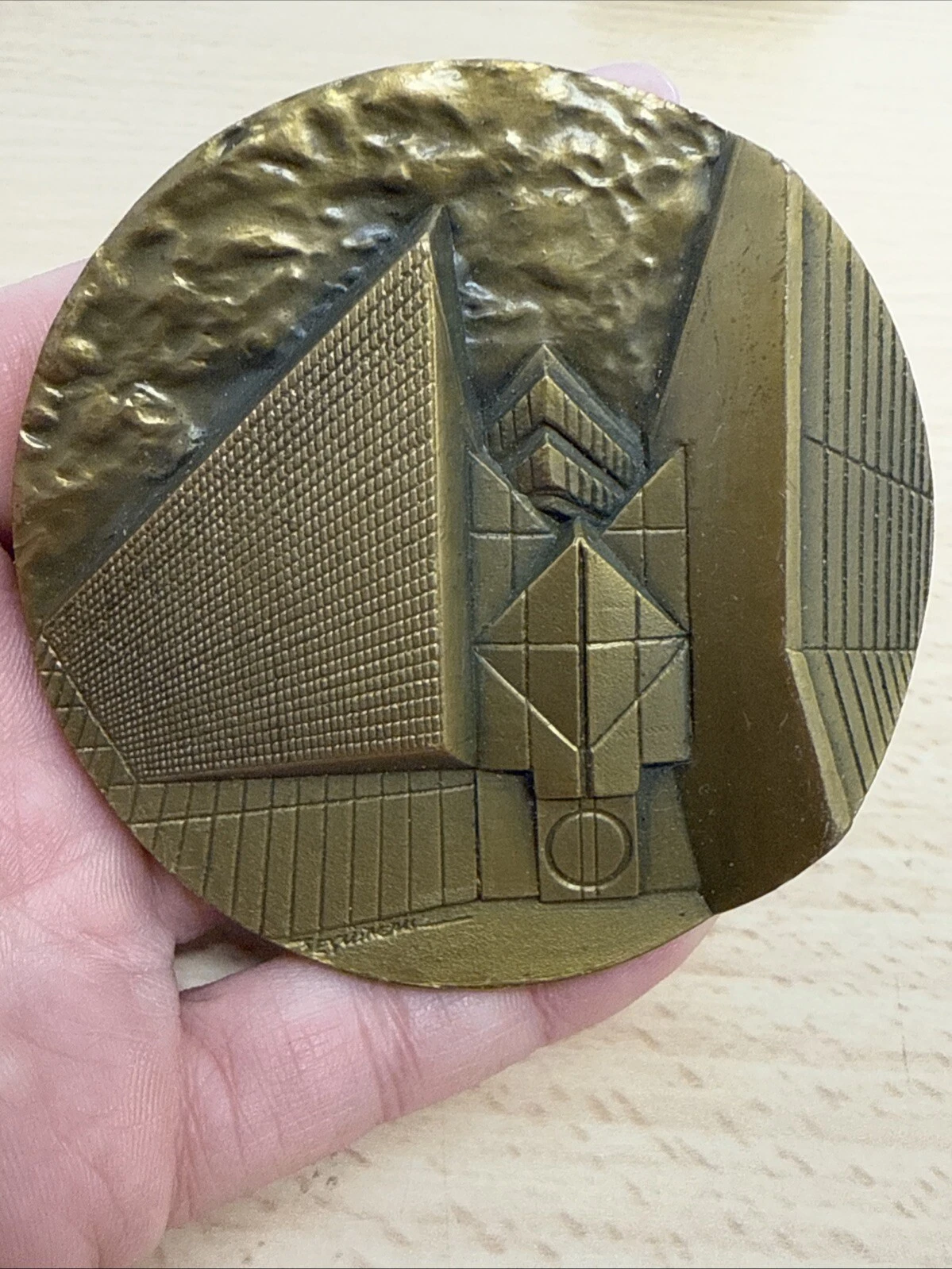 Médaille Cercy Pontoise 1980 En Bronze