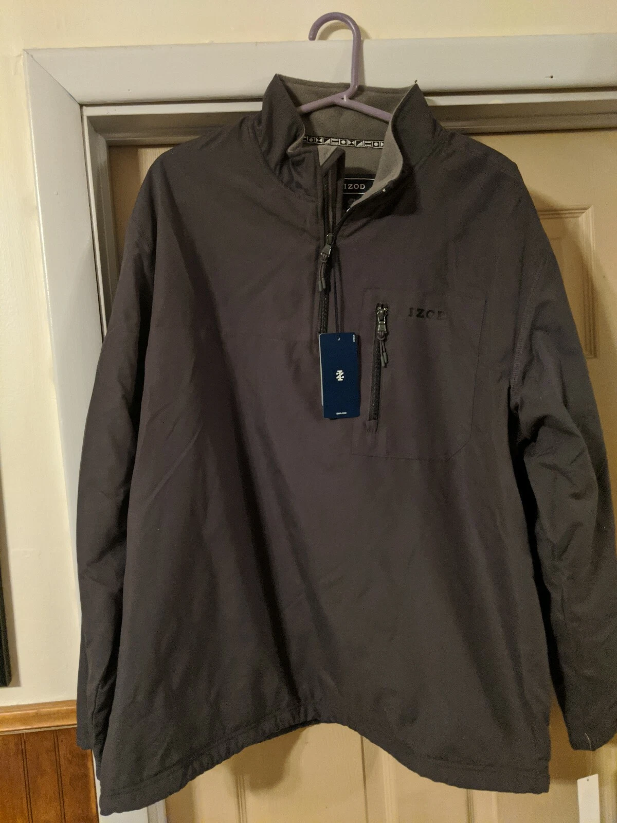 IZOD Advantage Performance Quarter Zip Fleece Jacket Men's Size L
