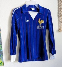 VINTAGE FRANCE Long Sleeve 1980/1982 HOME FOOTBALL SHIRT SOCCER JERSEY ADIDAS
