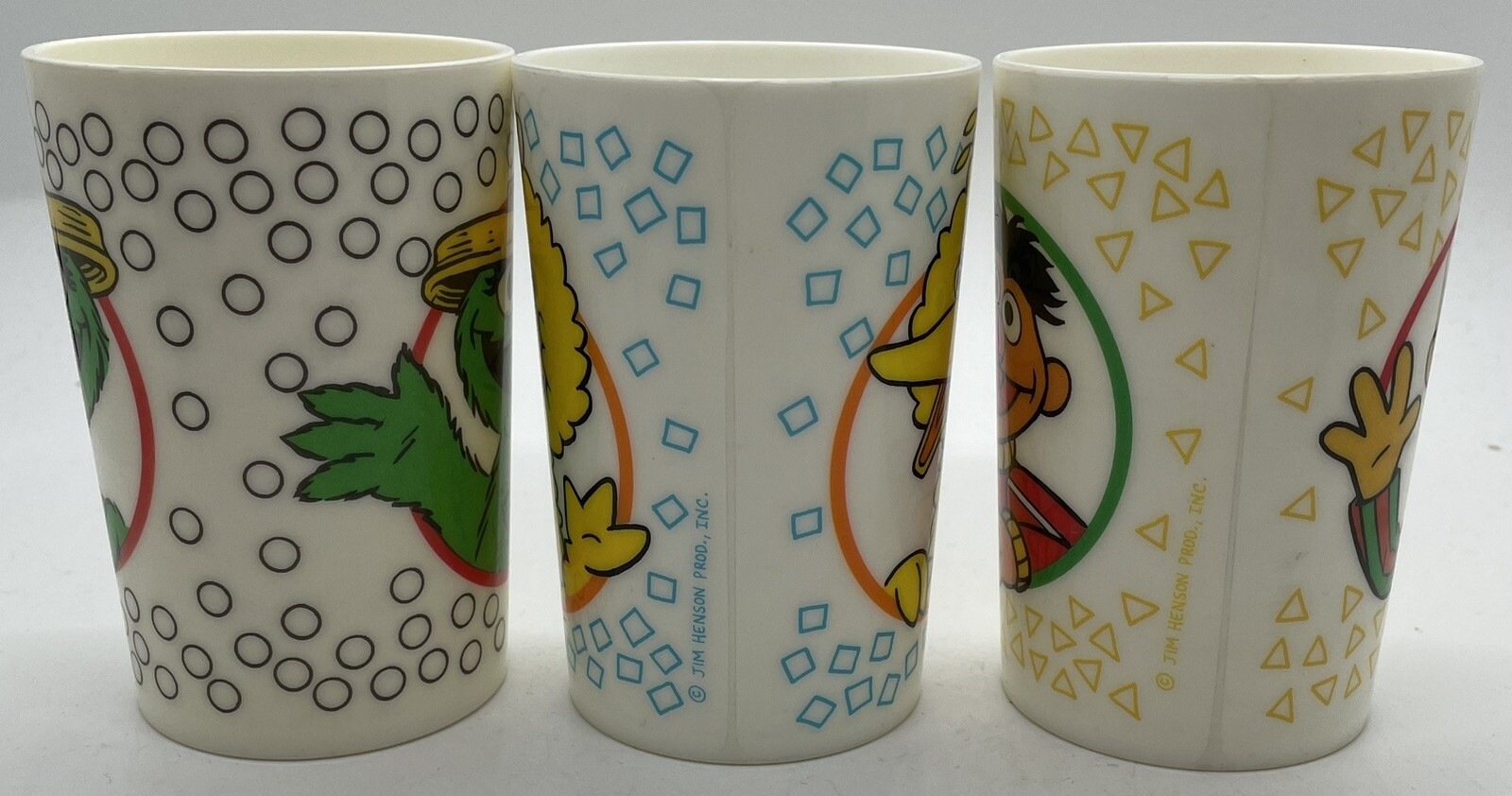 (3) Vintage Peter Pan Industries Sesame Street Plastic Glasses eBay