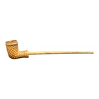 Civil War Era Clay Tobacco Pipe w/ Distinctive Pattered Bowl 7 1/2”