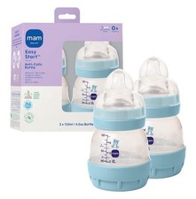 MAM Easy Start Anti-Colic Baby Bottles Extra Slow Flow 2-4.5 Ounce Bottles