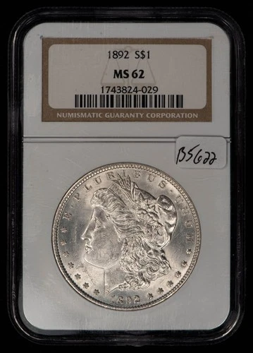 1892 $1 Morgan Silver Dollar - NGC MS 62 - SKU-B5622