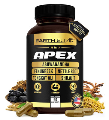 Apex Testo Support Supplement for Men  11-in-1 Formula Natural Vitality & Energy