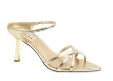 NWOB STEVE MADDEN Lexani Strappy Slide Sandal In Gold Size 9