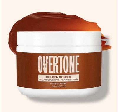 Overtone Semi Permanent Hair Color Conditioner, Golden Copper, 8 oz