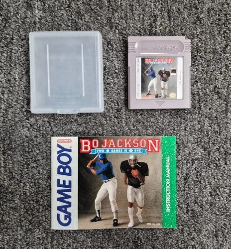 Bo Jackson: Two Games In One (Nintendo Game Boy, 1991) GB Original with Manual!