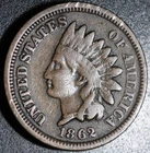 1862 INDIAN HEAD CENT - FINE