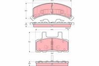 TRW Bremsbelagsatz, Scheibenbremse Vorderachse U.A. FüR Cadillac, Chevrolet