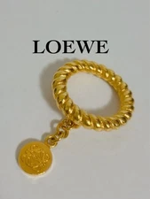 Loewe Anagram Logo Charm Scarf Ring Gold color D3cm Women's Jewelry Accessories