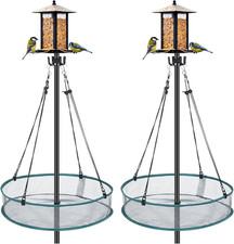 2 Sets Bird Seed Catcher for Outdoors Feeder 20'' Wild Bird Feeding Tray Hanging