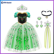 Mädchen Kostüm Kleid Prinzessin für Karneval Halloween mit Zubehör