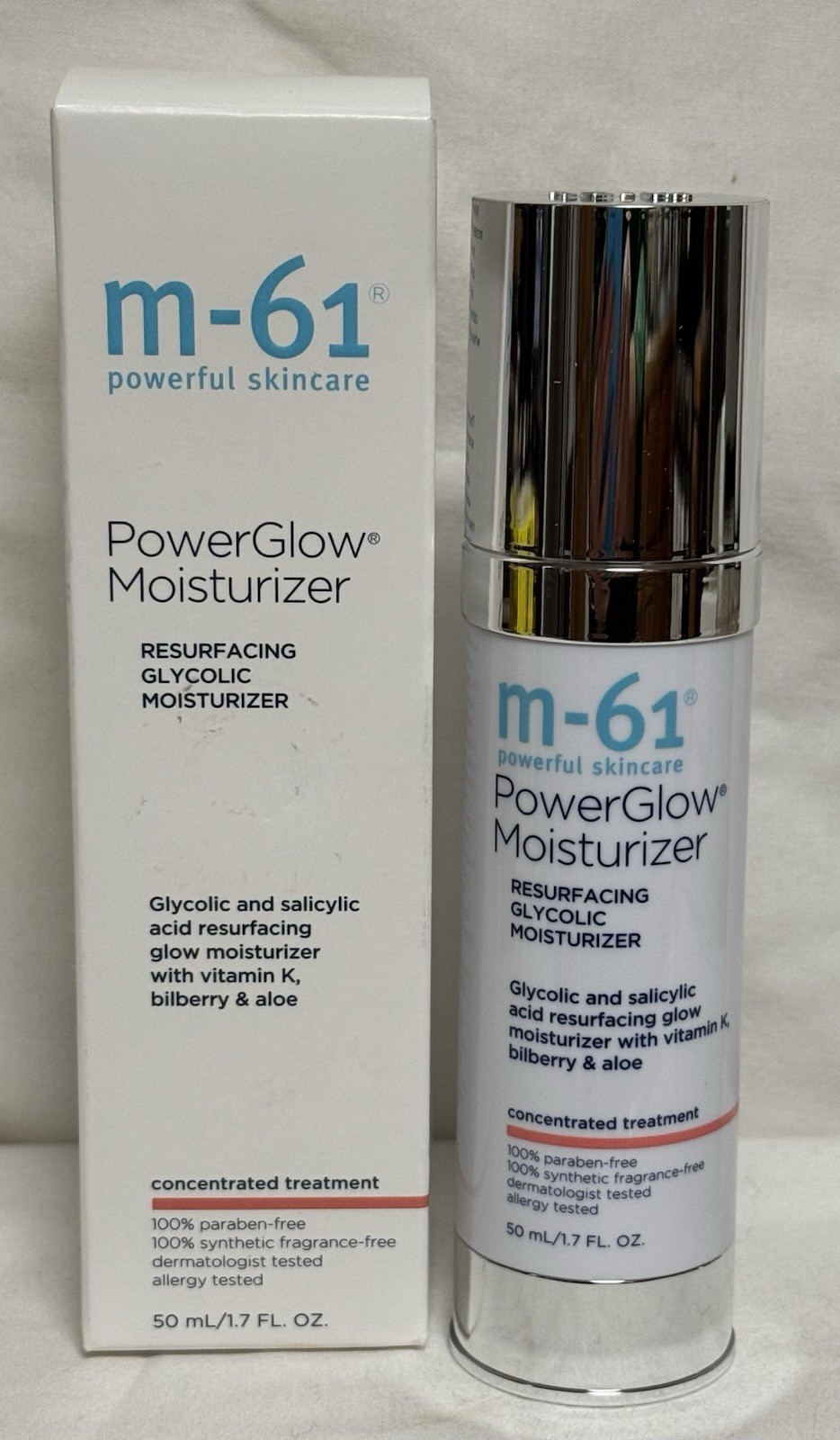 M-61 Powerglow Resurfacing Glycolic Moisturizer 50ml 1.7 Oz Value