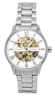 Invicta Objet D Art Automatik Casual Silber Zifferblatt INV69117 30M Herrenuhr