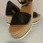 See by Chloe Glyn Platform Sandals Women's Size 10 Black Suede Espadrille  — photo 7
