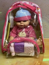 My Sweet Love 12  Baby Doll Play Set In Backpack Outfit  Mini Teddy Bear New