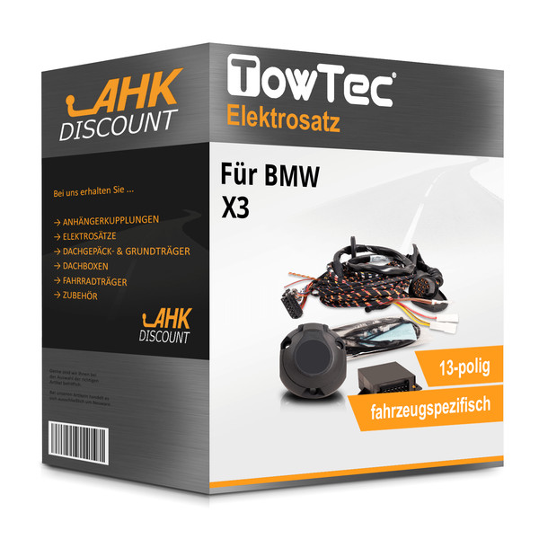 für BMW X3 08.2024-Jetzt Towtec Elektrosatz 13Polig Fahrzeugspezifisch Neuware-image
