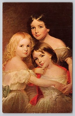Longfellow's Daughters Portrait Postcard - Thomas Buchanan Read Art