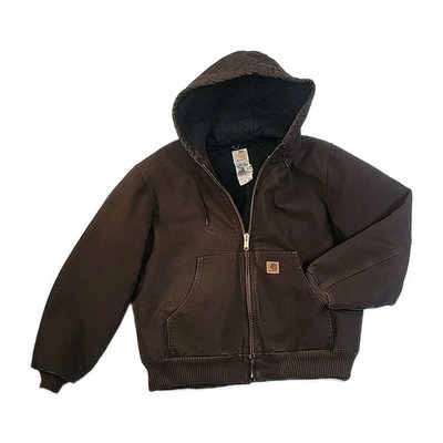 Vintage Carhartt Jacket Adult Large J130 DKB Canvas Hooded