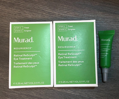 New 2 x 3.25ML Murad Resurgence Retinal ReSculpt Eye Treatment Eye Serum