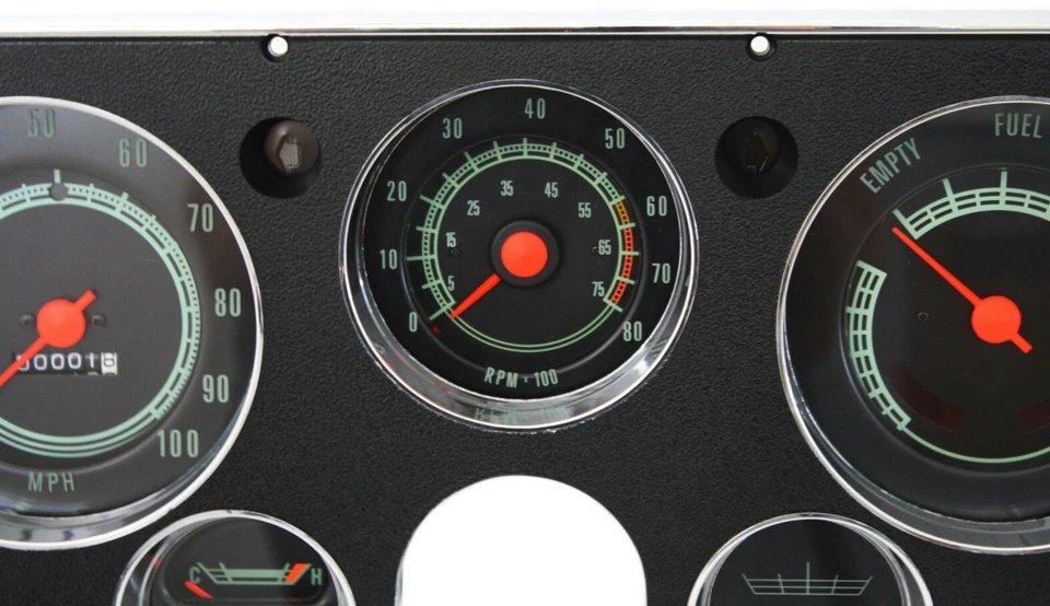 Cuadro completo de medidor de tablero de tacómetro para camioneta Chevy/GMC 69-72 con tacómetro de 8.000 RPM Foto 3 de 4