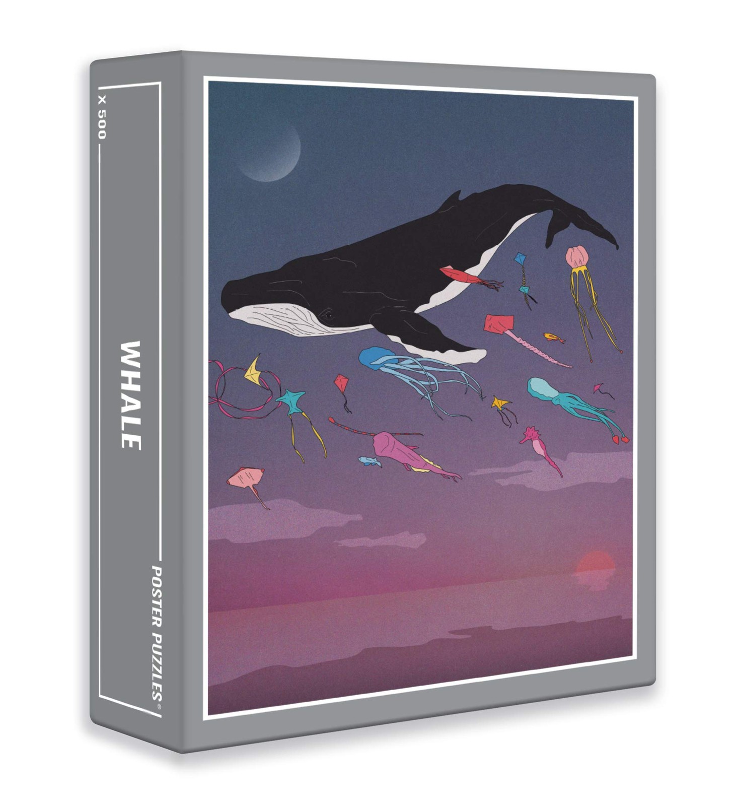 Cloudberries Whale Puzzle, Dreamy Whale Jigsaw Puzzle for Adults, 500 Piece Puzz