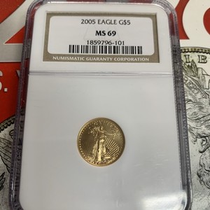 2005 1/10 oz American Gold Eagle MS-69 NGC