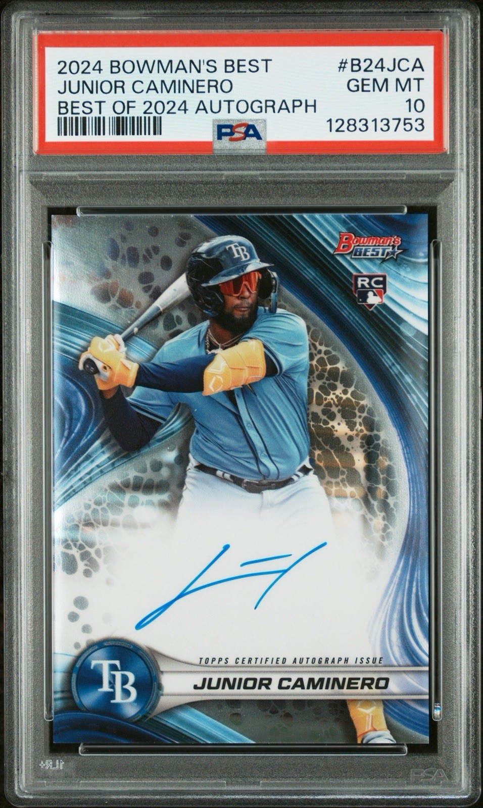 2024 Bowman's Best - Best of 2024 Autographs Junior Caminero #B24-JCA PSA 10