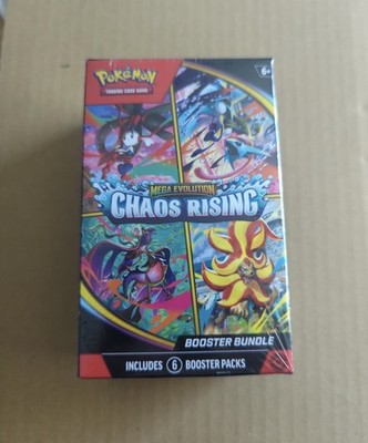 Pokemon Pokmon TCG Mega Evolution Chaos Rising Booster Bundle, 6 Booster Packs,