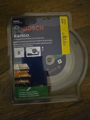 Bosch Db866 Saw Blade, Wet Cutting, 8'' Blade Dia. Porcelain Granite Ceramic