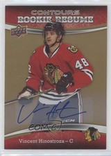 2015 Upper Deck Contours Rookie Resume Gold Rainbow Vincent Hinostroza Auto 0a4