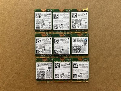 Lot of 9 Intel Dual Band AC-7260 7260NGW Wireless-AC Wifi Bluetooth Card