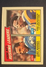 1987 Topps - League Leaders Eric Dickerson, Curt Warner #229