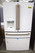 GE Cafe CXE22DP4PW2 36" Matte White CD French Door Refrigerator NOB #157293
