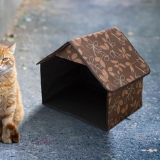 Outdoor Cat House Portable Windproof Pet Tent Bed for Community Garden Patio