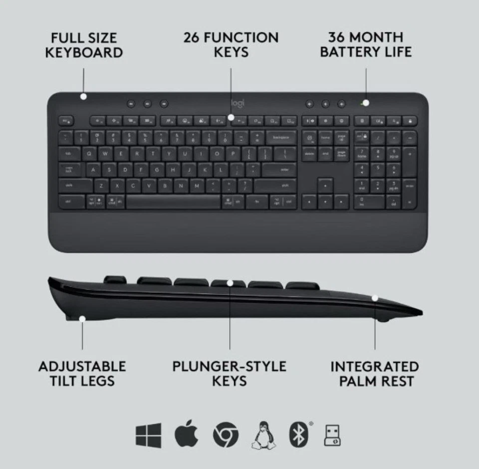 Logitech Signature MK650 Combo Wireless Mouse & Keyboard - Brand New Sealed - Image 4 of 4