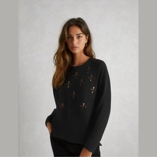 Kate Spade Do Wonders Embellished Sweatshirt XXS
