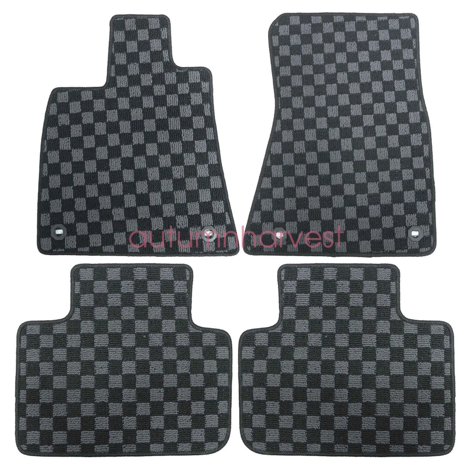 Juego de alfombrillas con bandera a cuadros para Lexus IS250/IS300/IS350 2014-2020 Foto 4 de 4