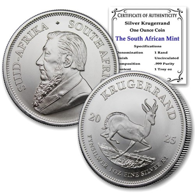#ad Silver Coin Krugerrand Silver 1oz South African Bullion Coins $248.99