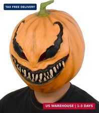 Creepy Pumpkin Mask, Scary Pumpkin Head Mask For Halloween Costume Party Props A