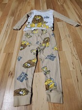 Kids Lion King Pajama Set Long Sleeve Size 4T