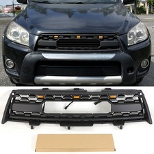 Black Front Grille Fits For Toyota Rav4 2009 2010 2011 2012 Upper Grille Wled