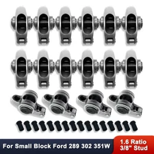 For Ford SBF 289 302 351W 1.6 Ratio 3/8" Stainless Steel Roller Rocker Arms Set