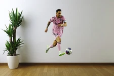 Lionel Messi Wall Sticker Vinyl Removable Decal Soccer Decor Reusable LM2