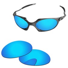 Lenti di ricambio polarizzate a specchio blu ghiaccio Lenslog per Oakley Romeo 1