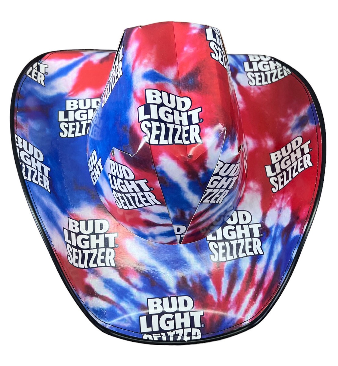 Bud Light Seltzer Cowboy Cowgirl Cardboard Beer Box Hat One Size Adult s-l400.jpg main image 2