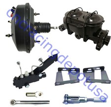 1960-1966 Chevy Truck 9 Power Brake Booster Conversion Kit Powder Coated Black 1960-1966 Chevy Truck 9 Power Brake Booster Conversion Kit Powder Coated Black